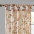 Printed Floral Twist Tab Top Voile Sheer Curtain Only 1 Pc Panel Multicolor Polyester