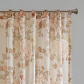 Printed Floral Rod Pocket And Back Tab Voile Sheer Curtain Only 1 Pc Panel Multicolor Polyester