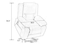 Electric Power Recliner Chair With Massage For Elderly ,Remote Control Multi Function Lifting, Timing, Cushion Heating Chair With Side Pocket Brown Brown Power Remote Metal Primary Living Space American Design Cat Scratch Fabric