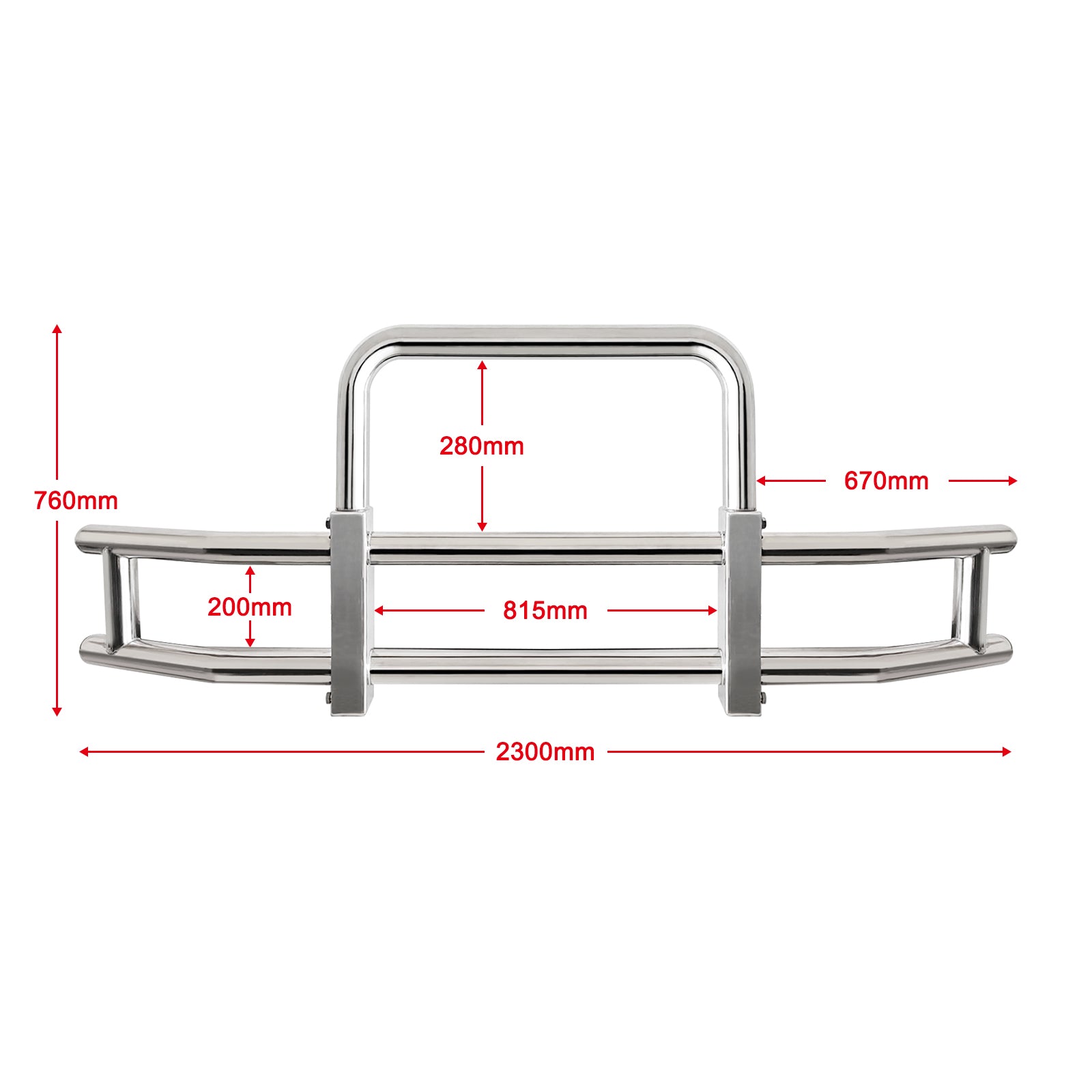 Deer Guard For International Prostar 2008 2016 With Brackets Stainless Steel Chrome Stainless Steel