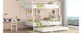 Full Xl Over Queen Metal Bunk Bed With Twin Size Trundle, White White Iron