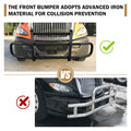 Black Lron Integrated Deer Guard For International Prostar 2008 2016 With Brackets Black Iron