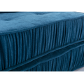 Folding Sofa Bed, Futon Sleeper Chair, Convertible Chair Floor Couch & Sleeping Mattress For Living Room, Guest Room, Home Office, Apartment, Small Space, Bed, Removable Back Cushion, Blue, 1 Seat Blue Chenille Primary Living Space Pillow Back Soft