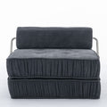 Folding Sofa Bed, Futon Sleeper Chair, Convertible Chair Floor Couch & Sleeping Mattress For Living Room, Guest Room, Home Office, Apartment, Small Space, Bed, Removable Back Cushion, Grey, 1 Seat Grey Chenille Primary Living Space Pillow Back Soft