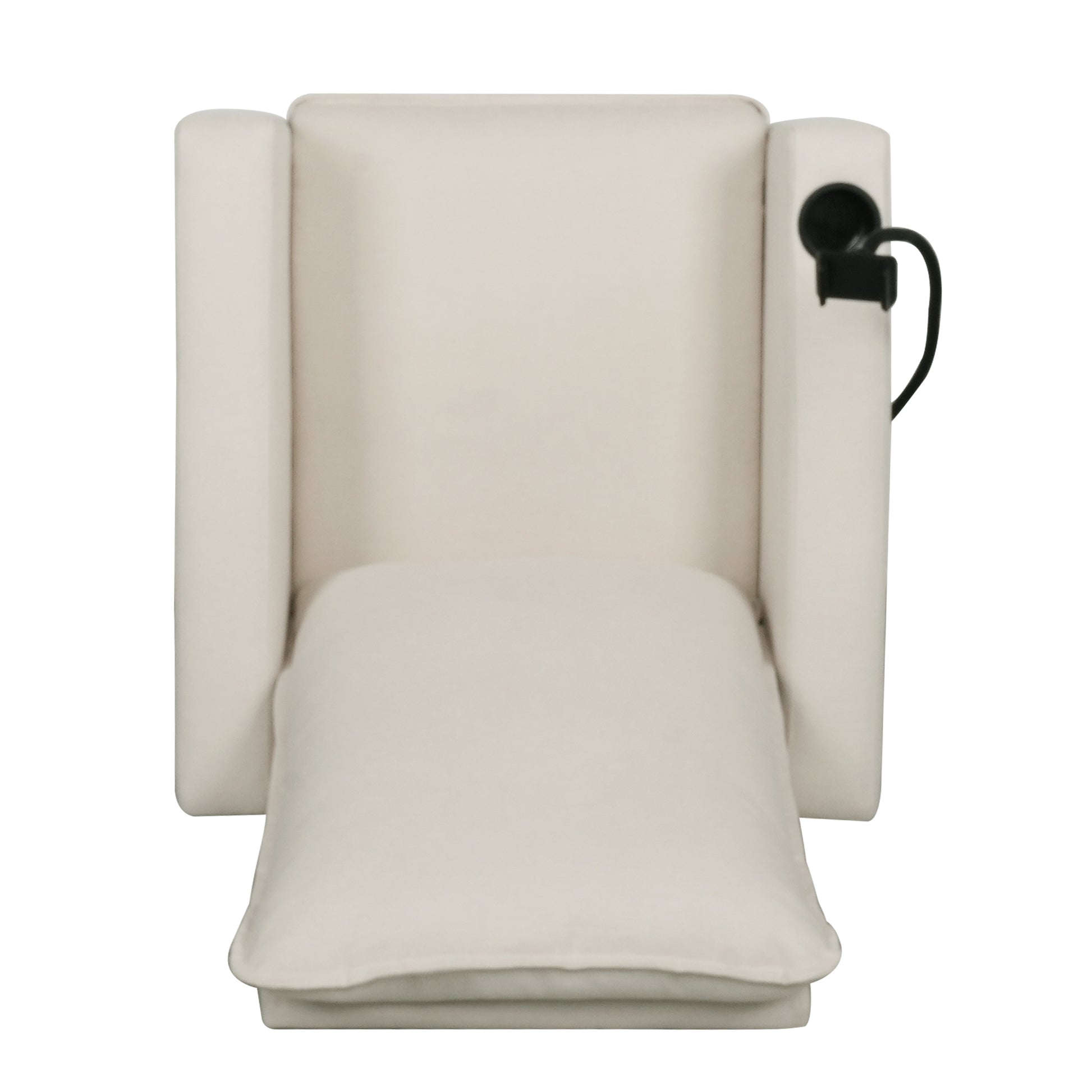 Recliner Chairs For Adults, Adjustable Recliner Sofa With Mobile Phone Holder & Cup Holder, Modern Reclining Chairs Fabric Push Back Recliner Chairs For Living Room, Bedroom, Beige Beige Foam Polyester