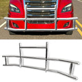 Front Bumper Deer Guard For Freightliner Cascadia 2018 2022 With Bracket G04018 Silver Stainless Steel