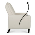 Recliner Chairs For Adults, Adjustable Recliner Sofa With Mobile Phone Holder & Cup Holder, Modern Reclining Chairs Fabric Push Back Recliner Chairs For Living Room, Bedroom, Beige Beige Foam Polyester