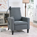 Recliner Chairs For Adults, Adjustable Recliner Sofa With Mobile Phone Holder & Cup Holder, Modern Reclining Chairs Fabric Push Back Recliner Chairs For Living Room, Bedroom, Gray Grey Foam Polyester