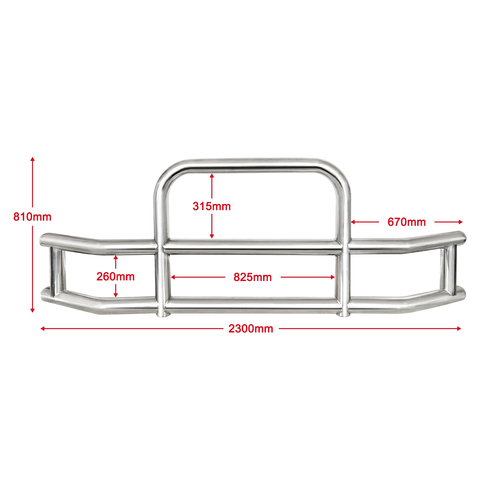 Front Bumper Deer Guard For Volvo Vn Vnl 2004 2017 With Bracket G04020 Silver Stainless Steel