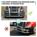 Stainless Steel Deer Guard Bumper For Freightliner Cascadia 2008 2017 With Brackets Chrome Stainless Steel