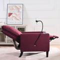 Recliner Chairs For Adults, Adjustable Recliner Sofa With Mobile Phone Holder & Cup Holder, Modern Reclining Chairs Fabric Push Back Recliner Chairs For Living Room, Bedroom, Red Red Foam Polyester