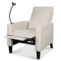 Recliner Chairs For Adults, Adjustable Recliner Sofa With Mobile Phone Holder & Cup Holder, Modern Reclining Chairs Fabric Push Back Recliner Chairs For Living Room, Bedroom, Beige Beige Foam Polyester