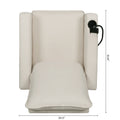 Recliner Chairs For Adults, Adjustable Recliner Sofa With Mobile Phone Holder & Cup Holder, Modern Reclining Chairs Fabric Push Back Recliner Chairs For Living Room, Bedroom, Beige Beige Foam Polyester