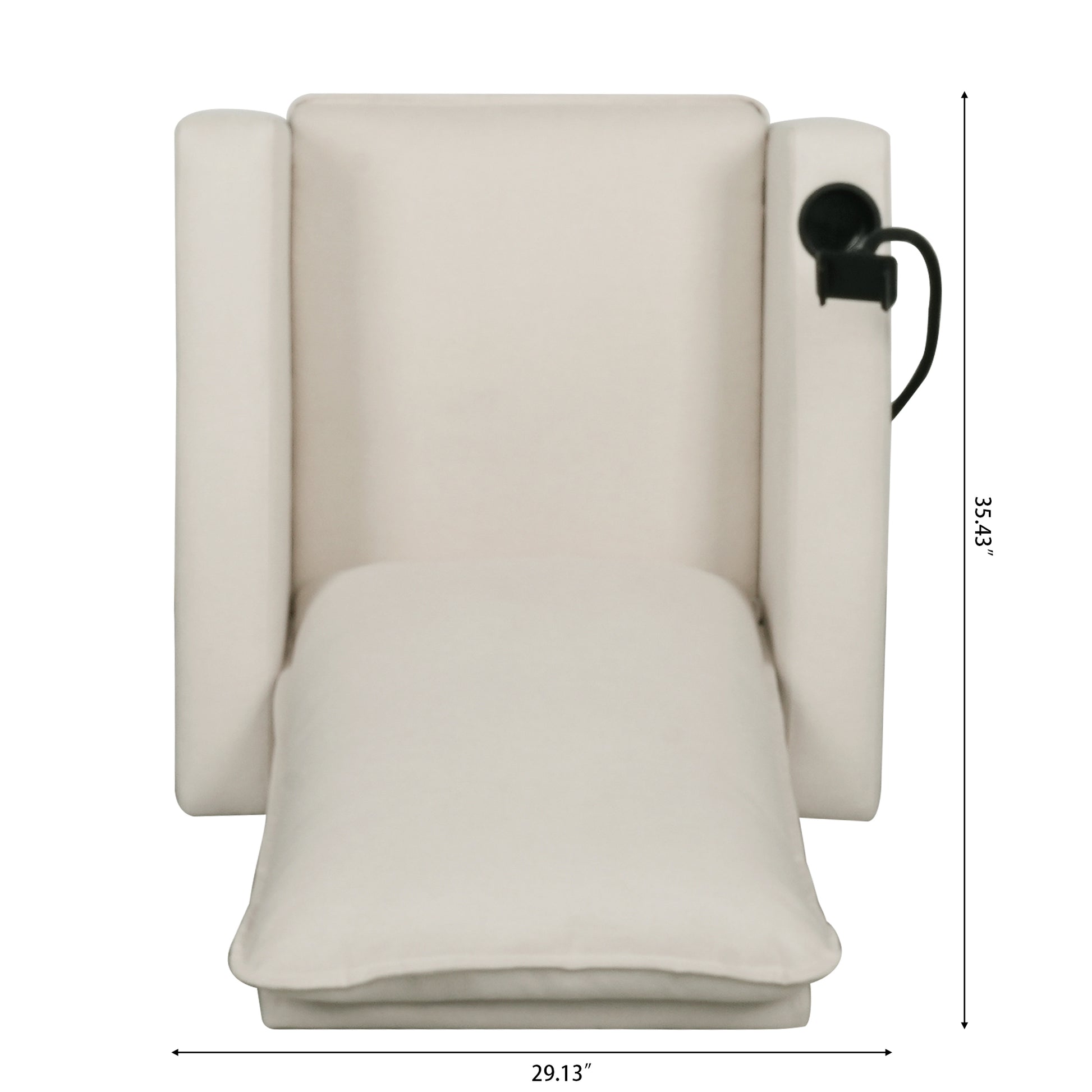 Recliner Chairs For Adults, Adjustable Recliner Sofa With Mobile Phone Holder & Cup Holder, Modern Reclining Chairs Fabric Push Back Recliner Chairs For Living Room, Bedroom, Beige Beige Foam Polyester