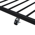 Full Xl Over Queen Metal Bunk Bed With Twin Size Trundle, Black Black Iron