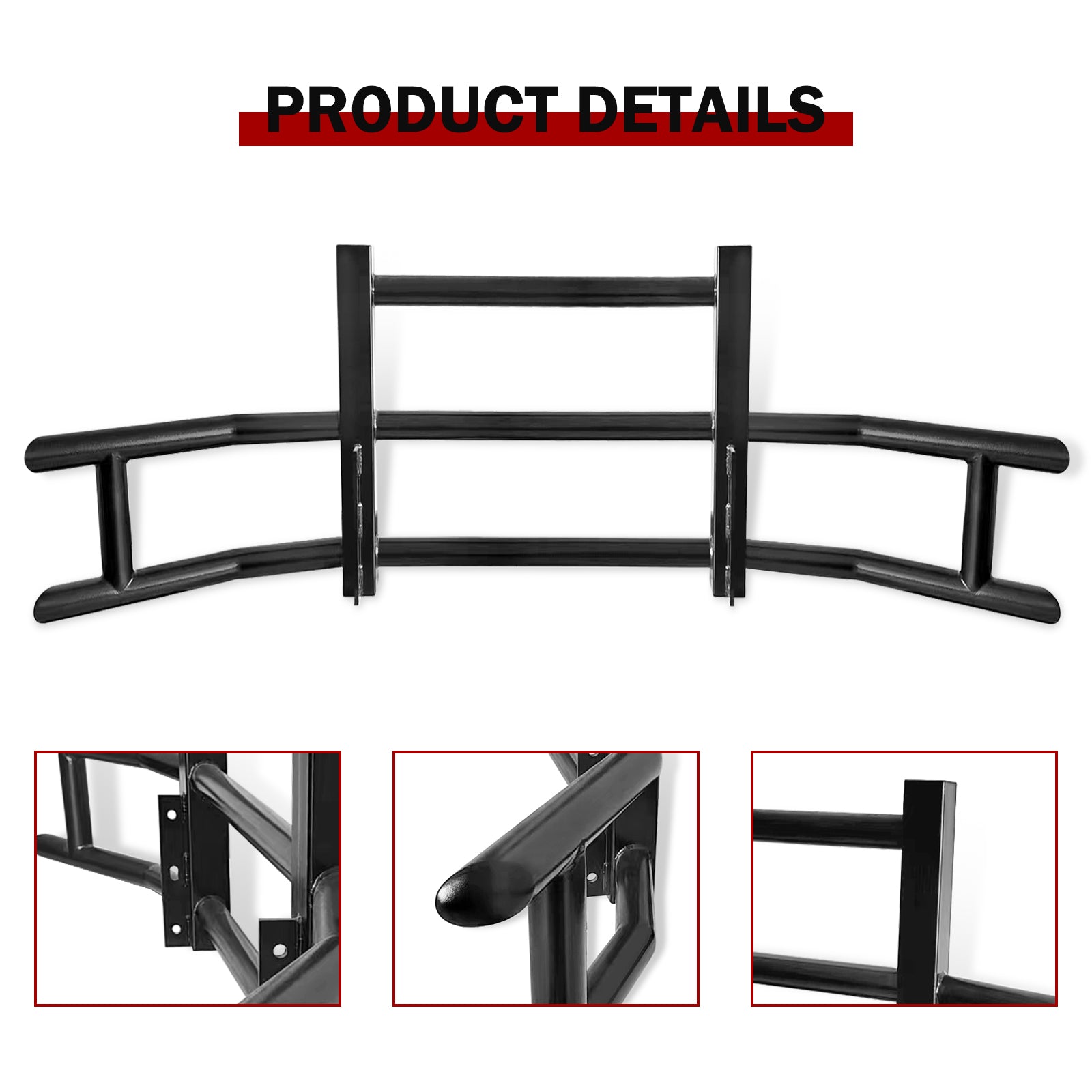 Front Bumper Deer Guard For International Prostar 2008 2016 With Bracket Black Iron