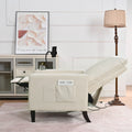 Recliner Chairs For Adults, Adjustable Recliner Sofa With Mobile Phone Holder & Cup Holder, Modern Reclining Chairs Fabric Push Back Recliner Chairs For Living Room, Bedroom, Beige Beige Foam Polyester