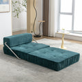 Folding Sofa Bed, Futon Sleeper Chair, Convertible Chair Floor Couch & Sleeping Mattress For Living Room, Guest Room, Home Office, Apartment, Small Space, Bed, Removable Back Cushion, Green, 1 Seat Green Chenille Primary Living Space Pillow Back Soft