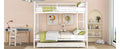 Full Xl Over Queen Metal Bunk Bed With Twin Size Trundle, White White Iron