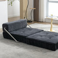 Folding Sofa Bed, Futon Sleeper Chair, Convertible Chair Floor Couch & Sleeping Mattress For Living Room, Guest Room, Home Office, Apartment, Small Space, Bed, Removable Back Cushion, Grey, 1 Seat Grey Chenille Primary Living Space Pillow Back Soft