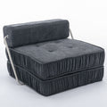 Folding Sofa Bed, Futon Sleeper Chair, Convertible Chair Floor Couch & Sleeping Mattress For Living Room, Guest Room, Home Office, Apartment, Small Space, Bed, Removable Back Cushion, Grey, 1 Seat Grey Chenille Primary Living Space Pillow Back Soft