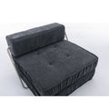 Folding Sofa Bed, Futon Sleeper Chair, Convertible Chair Floor Couch & Sleeping Mattress For Living Room, Guest Room, Home Office, Apartment, Small Space, Bed, Removable Back Cushion, Grey, 1 Seat Grey Chenille Primary Living Space Pillow Back Soft