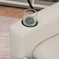 Recliner Chairs For Adults, Adjustable Recliner Sofa With Mobile Phone Holder & Cup Holder, Modern Reclining Chairs Fabric Push Back Recliner Chairs For Living Room, Bedroom, Beige Beige Foam Polyester