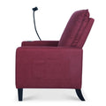 Recliner Chairs For Adults, Adjustable Recliner Sofa With Mobile Phone Holder & Cup Holder, Modern Reclining Chairs Fabric Push Back Recliner Chairs For Living Room, Bedroom, Red Red Foam Polyester