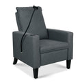 Recliner Chairs For Adults, Adjustable Recliner Sofa With Mobile Phone Holder & Cup Holder, Modern Reclining Chairs Fabric Push Back Recliner Chairs For Living Room, Bedroom, Gray Grey Foam Polyester