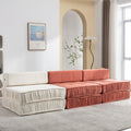 Folding Sofa Bed, Futon Sleeper Chair, Convertible Chair Floor Couch & Sleeping Mattress For Living Room, Guest Room, Home Office, Apartment, Small Space, Bed, Removable Back Cushion, Orange, 1 Seat Orange Chenille Primary Living Space Pillow Back Soft