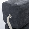 Folding Sofa Bed, Futon Sleeper Chair, Convertible Chair Floor Couch & Sleeping Mattress For Living Room, Guest Room, Home Office, Apartment, Small Space, Bed, Removable Back Cushion, Grey, 1 Seat Grey Chenille Primary Living Space Pillow Back Soft