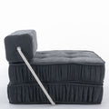 Folding Sofa Bed, Futon Sleeper Chair, Convertible Chair Floor Couch & Sleeping Mattress For Living Room, Guest Room, Home Office, Apartment, Small Space, Bed, Removable Back Cushion, Grey, 1 Seat Grey Chenille Primary Living Space Pillow Back Soft