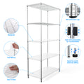 5 Tier Shelf Wire Shelving Unit 5T 1636 C Lkj, 72H Chrome Iron Plastic