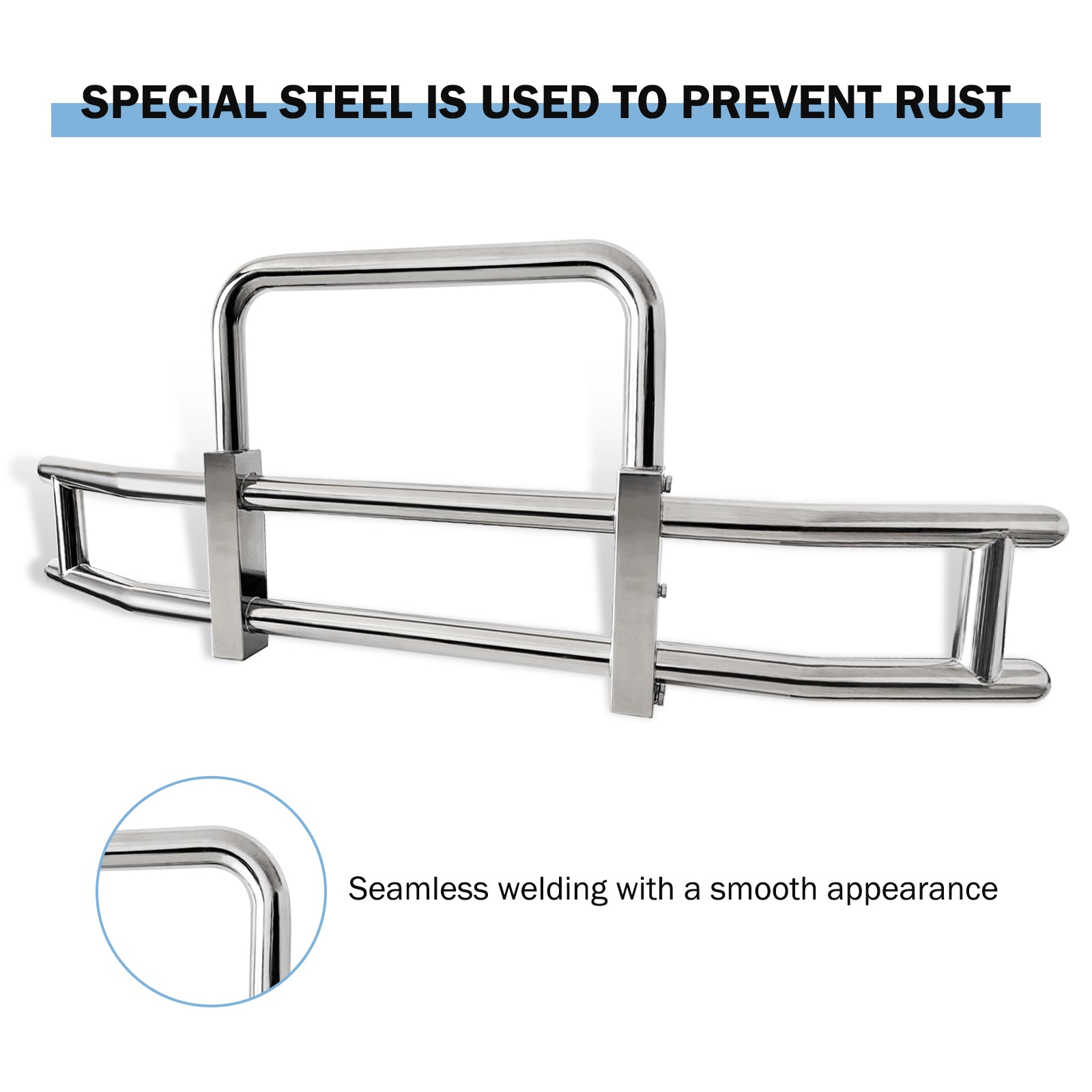 Deer Guard For International Prostar 2008 2016 With Brackets Stainless Steel Chrome Stainless Steel