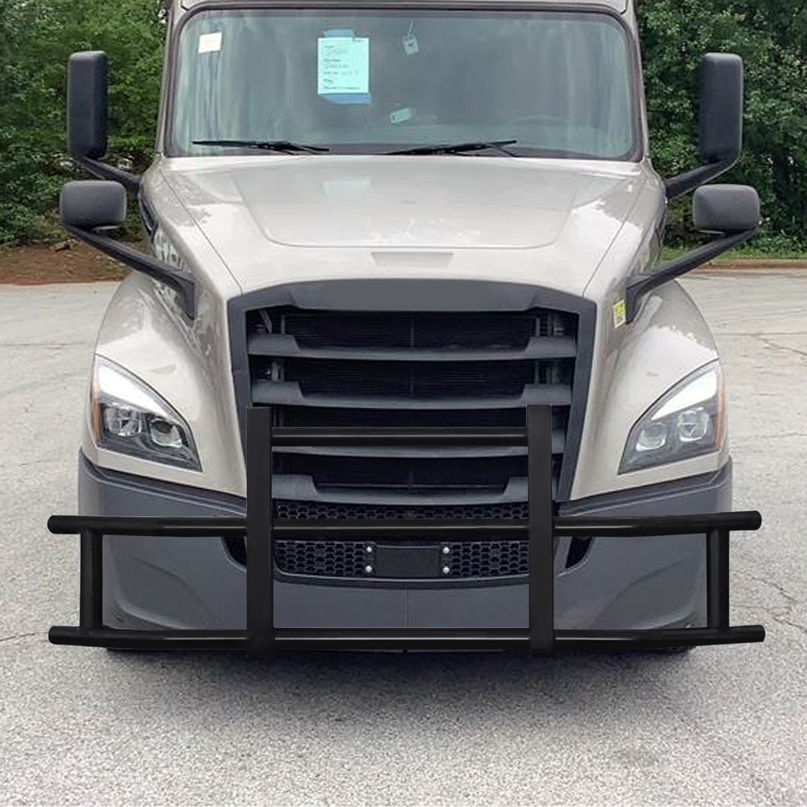 Front Bumper Deer Guard For Freightliner Cascadia 2018 2022 With Bracket Black Iron