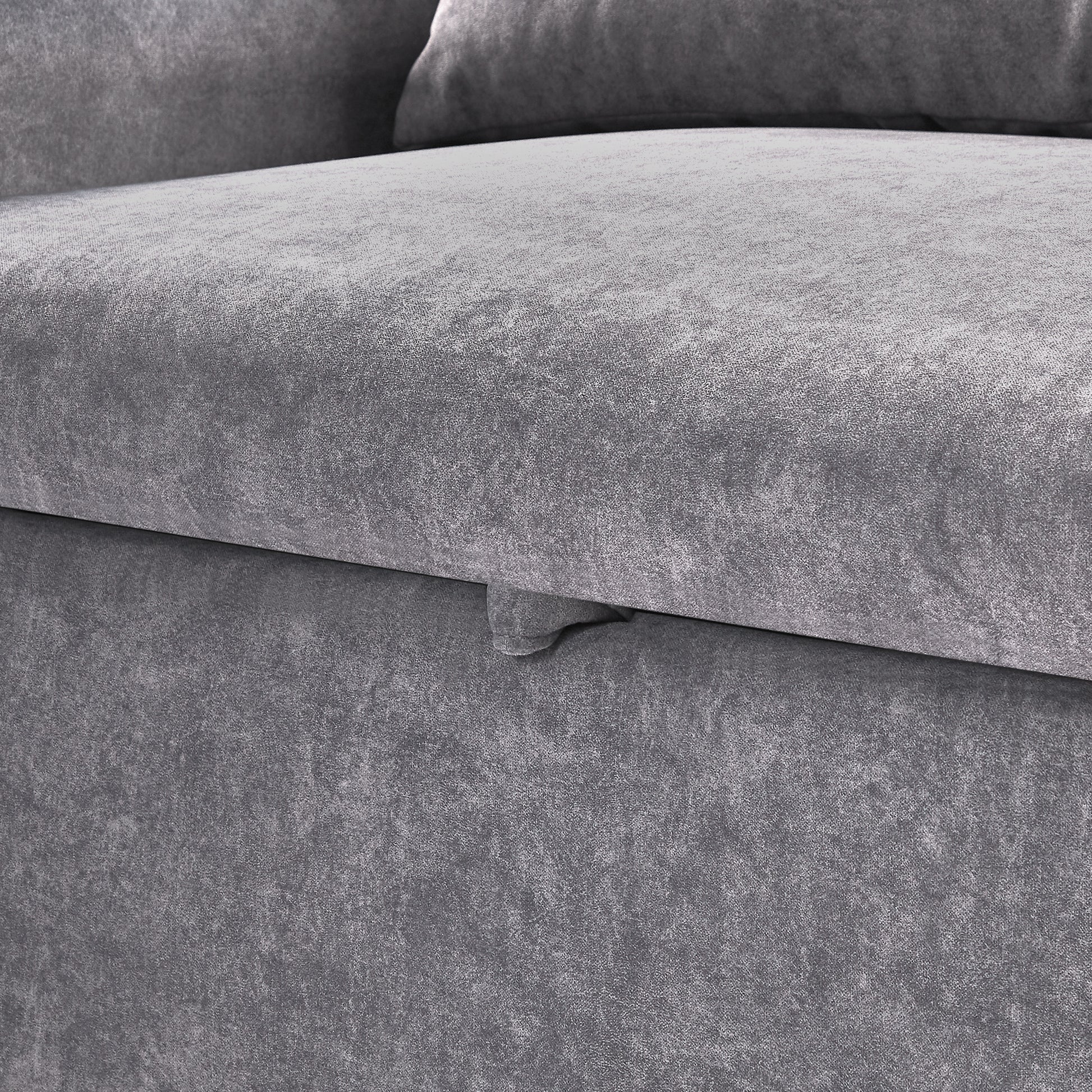 55.1" Pull Out Sleep Sofa Bed Loveseats Sofa Couch With Adjsutable Backrest, Storage Pockets, 2 Soft Pillows, Usb Ports For Living Room, Bedroom, Apartment, Office,Grey Old Sku:Wf315689Aae Grey Foam Microfiber 2 Seat