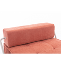 Folding Sofa Bed, Futon Sleeper Chair, Convertible Chair Floor Couch & Sleeping Mattress For Living Room, Guest Room, Home Office, Apartment, Small Space, Bed, Removable Back Cushion, Orange, 1 Seat Orange Chenille Primary Living Space Pillow Back Soft