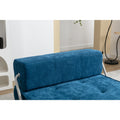 Folding Sofa Bed, Futon Sleeper Chair, Convertible Chair Floor Couch & Sleeping Mattress For Living Room, Guest Room, Home Office, Apartment, Small Space, Bed, Removable Back Cushion, Blue, 1 Seat Blue Chenille Primary Living Space Pillow Back Soft