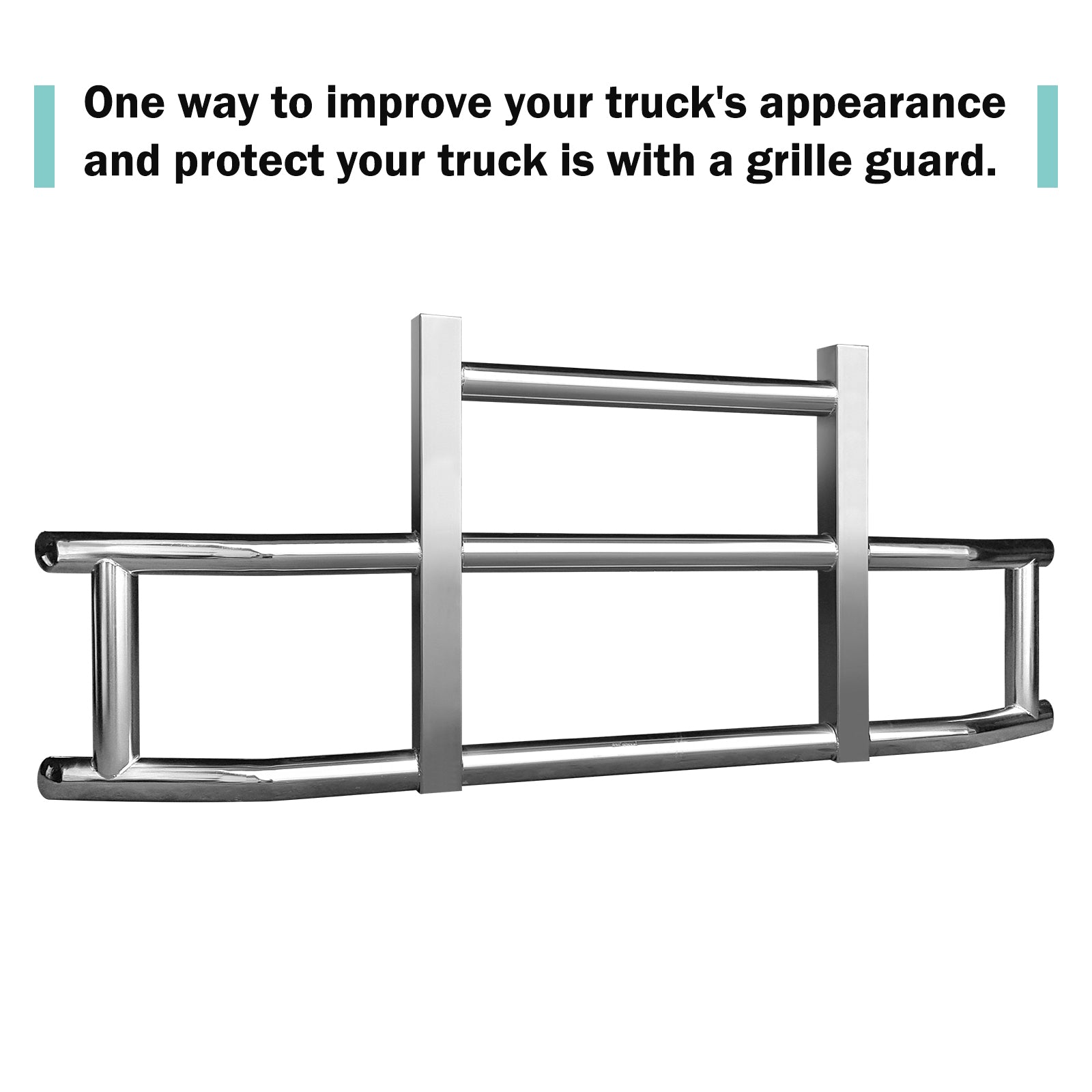 Stainless Steel Deer Guard Bumper For Freightliner Cascadia 2018 2022 With Brackets Chrome Stainless Steel