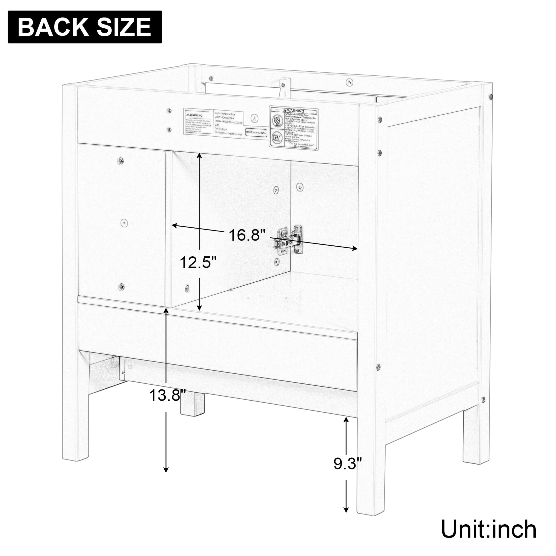 Video 30" Bathroom Vanity With Sink, Bathroom Storage Cabinet With Doors And Drawers, Solid Wood Frame, Ceramic Sink, Brown Old Sku: Jl000002Aad Brown Solid Wood