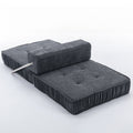 Folding Sofa Bed, Futon Sleeper Chair, Convertible Chair Floor Couch & Sleeping Mattress For Living Room, Guest Room, Home Office, Apartment, Small Space, Bed, Removable Back Cushion, Grey, 1 Seat Grey Chenille Primary Living Space Pillow Back Soft