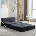 Folding Sofa Bed, Futon Sleeper Chair, Convertible Chair Floor Couch & Sleeping Mattress For Living Room, Guest Room, Home Office, Apartment, Small Space, Bed, Removable Back Cushion, Grey, 1 Seat Grey Chenille Primary Living Space Pillow Back Soft