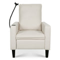 Recliner Chairs For Adults, Adjustable Recliner Sofa With Mobile Phone Holder & Cup Holder, Modern Reclining Chairs Fabric Push Back Recliner Chairs For Living Room, Bedroom, Beige Beige Foam Polyester