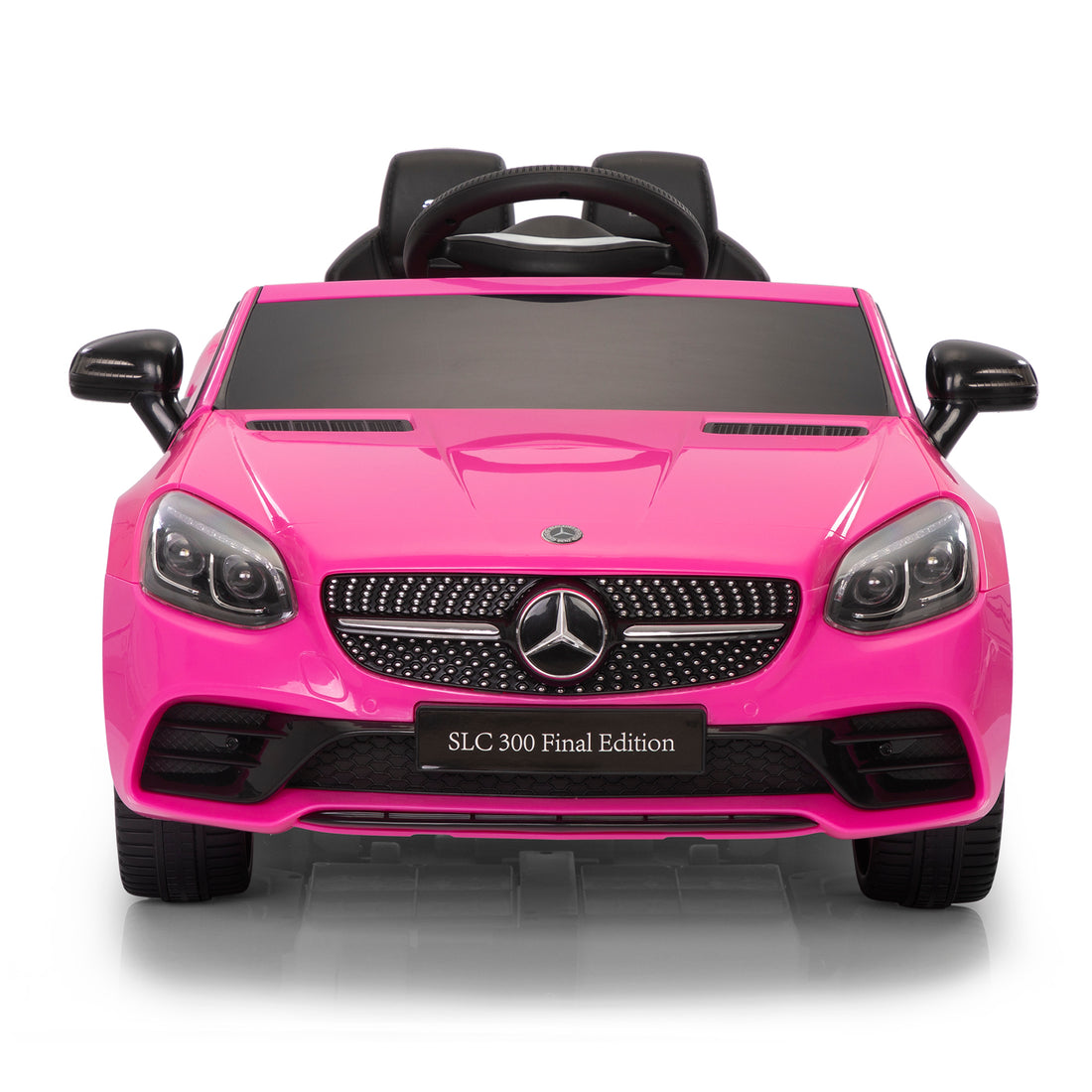 12V Kids Slc300 Ride On Toy Car, Electric Battery Powered Vehicles With Led Lights, Horn, For Children 3 6 Pink Polypropylene