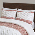 3 Piece Cotton Comforter Set With Chenille Tufting Auburn Cotton