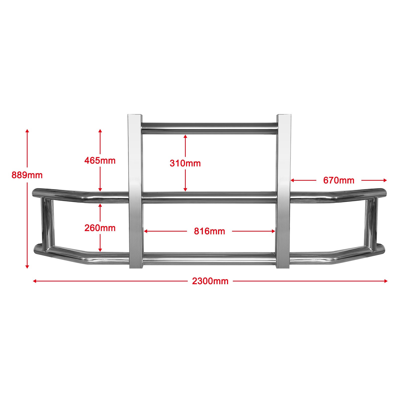 Stainless Steel Deer Guard Bumper For Freightliner Cascadia 2008 2017 With Brackets Chrome Stainless Steel