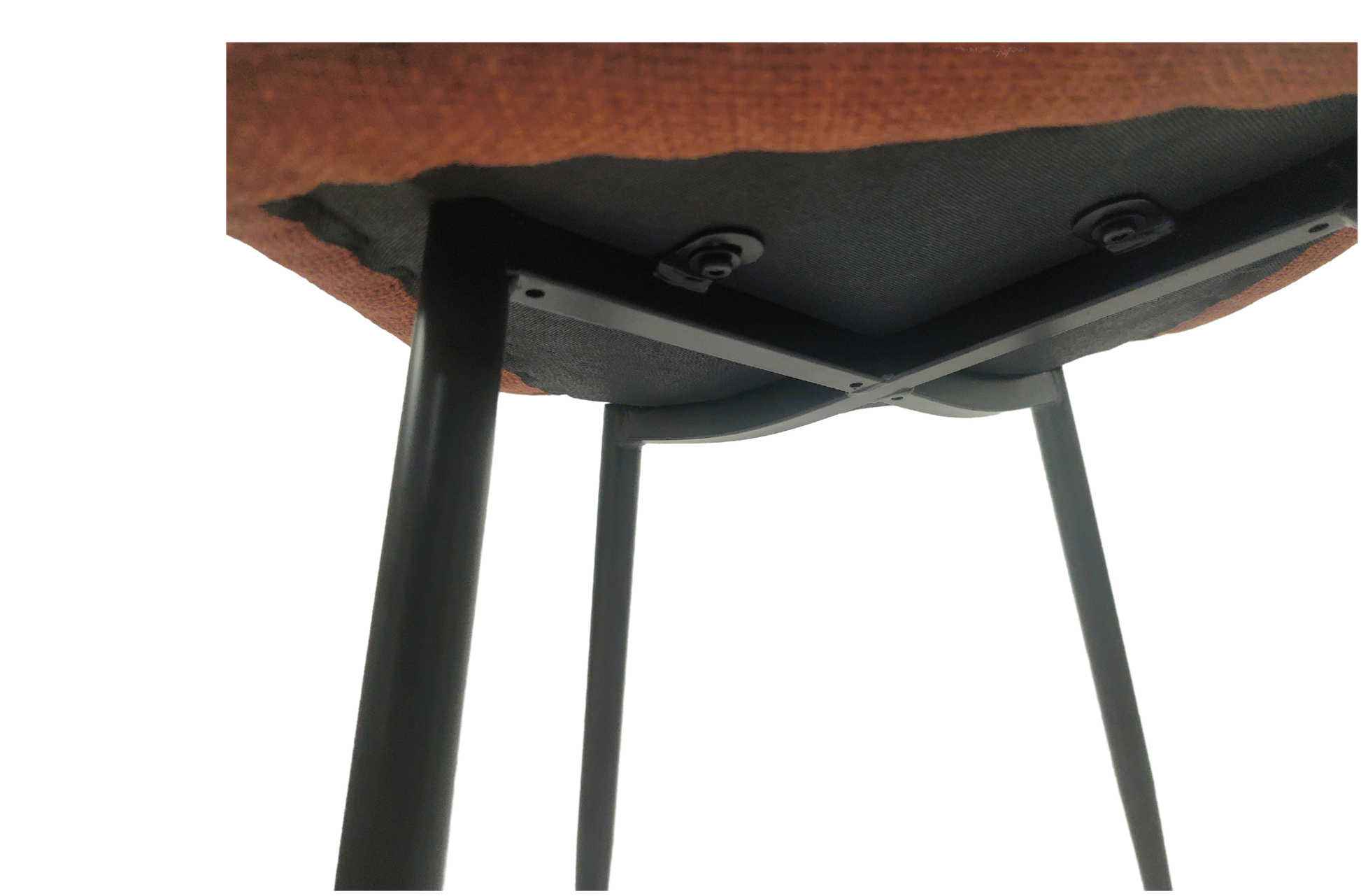 Dining Chairs Set Of 4,Modern Kitchen Dining Room Chairs,Upholstered Dining Accent Chairs In Linen Cushion Seat And Sturdy Black Metal Legs Caramel Metal Caramel Kitchen Dining Chairs Foam Linen