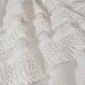 3 Piece Cotton Seersucker Comforter Set Ivory Cotton