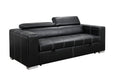 88 Inch Convertible Sofa Couch With Pull Out Bed, Modern Lounge Sleeper Sofa Set With Adjustable Headrest, Sofa Bed Furniture For For Living Room, Apartment,Basement, Black Light Brown Wood Primary Living Space Heavy Duty Eucalyptus 3 Seat Black Faux