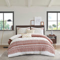 3 Piece Cotton Duvet Cover Set With Chenille Tufting Auburn Cotton